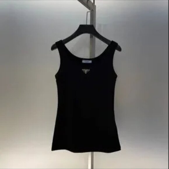Prada Black Fitted Tank Top - Picture 2 of 7